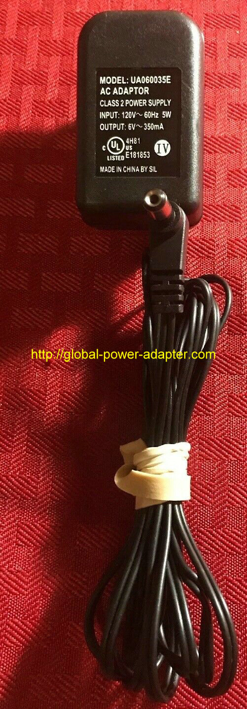 *Brand NEW* SIL UA060035E 6VAC/350mA AC4 Adapter 5.5 x 2.1 Barrel AC/AC Power Supply - Click Image to Close